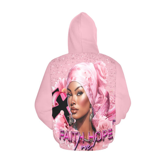 Faith, Hope, Love Pink Breast Cancer Awareness Hoodie